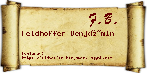 Feldhoffer Benjámin névjegykártya