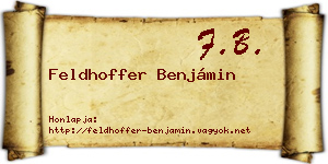 Feldhoffer Benjámin névjegykártya