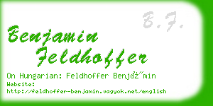 benjamin feldhoffer business card